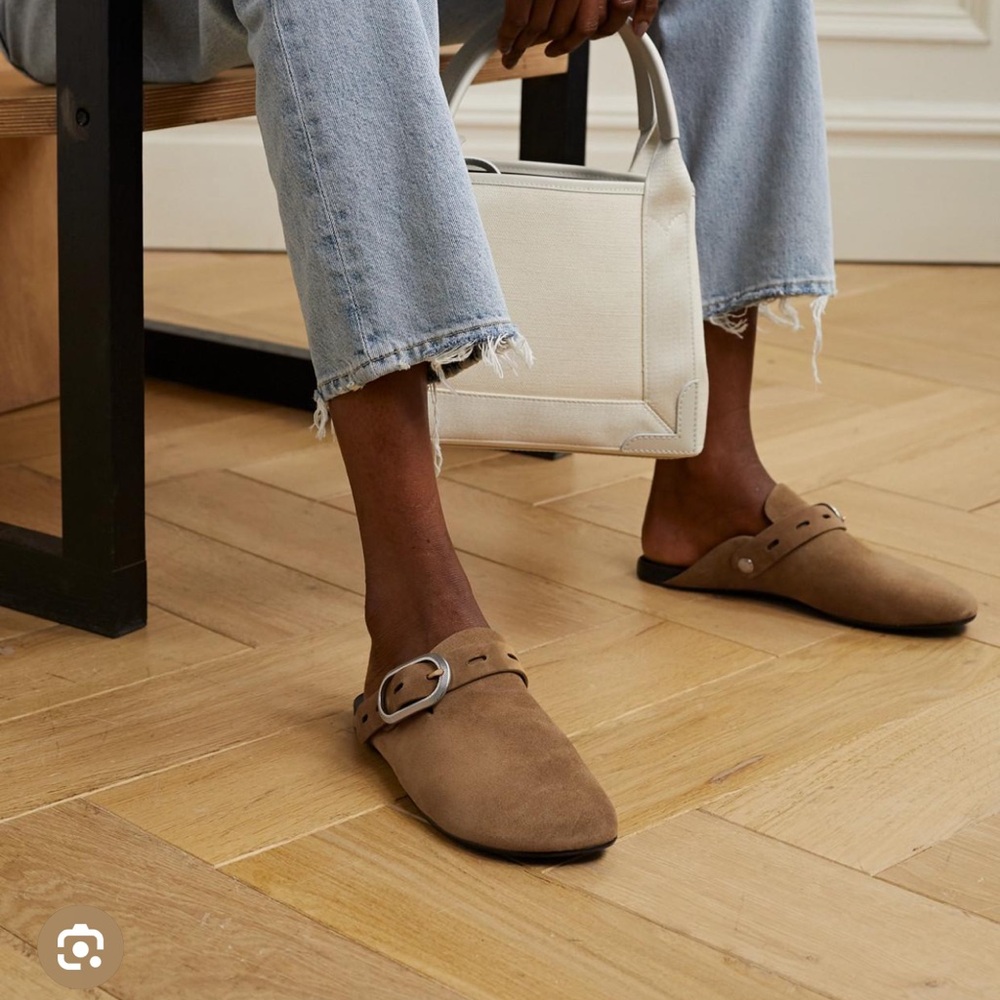 Rag & Bone Ansley Suede Mule Loafer Camel Brown Size 38